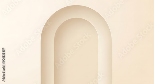 A simple and minimalist beige arch background