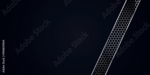Abstract background with mesh pattern and shiny metal texture. Modern and futuristic background concept with empty space for text. Vector vol. 4