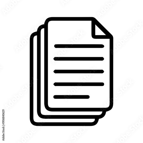 Stacked Documents Outline Icon