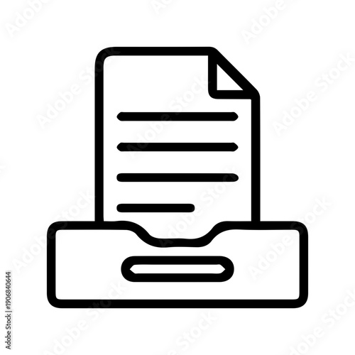 Document in File Cabinet Icon