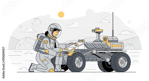 Aerospace concept illustrating modern aviation and space technology, including aircraft, rockets, satellites, and spacecraft. Represents innovation, engineering, and the future of aerospace industry a