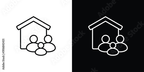 Family Icon Sheet Black And White