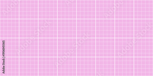 Blueprint pink graph seamless pattern on notebook paper. Clean square checker grid and thin lines. Technical background for drafting and infographic layouts.