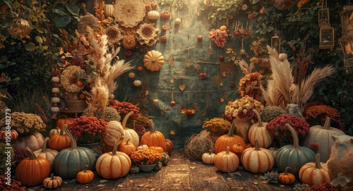 Autumn themed bohemian deco...