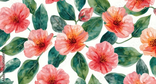 Brightly colored blossoms b...