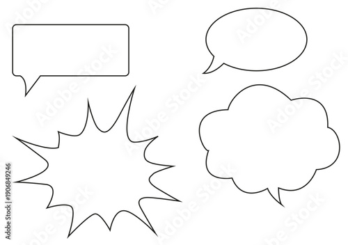 Speech Bubble Vector Set – Comic Dialogue Icons