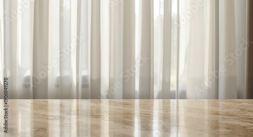 Blurred window curtain with...