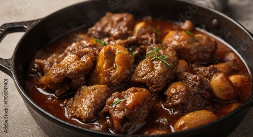 Hearty oxtail stew with ten...