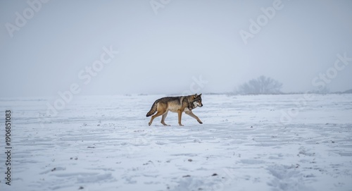 Lone Wolf Stepping Softly A...
