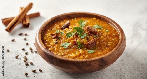 Indian lentil Dal Fry serve...