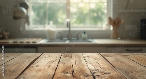 bleached wooden tabletop wi...