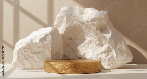 Abstract white stone rock w...