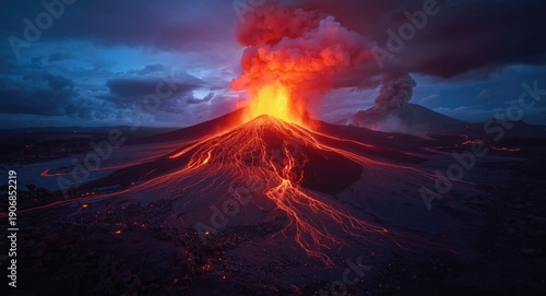 Eruption of volcanoes gener...