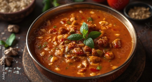 Indian vegetarian tomato ta...