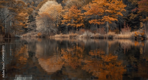 Clear water surface reflect...