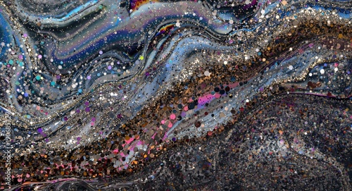 Colorful metallic sand part...