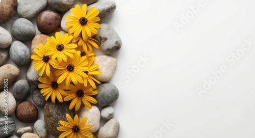 Bright coreopsis flower clu...