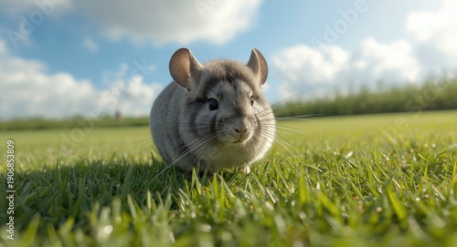 Brisk pet chinchilla hoppin...
