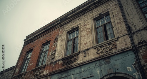 Distressed and cracked faca...