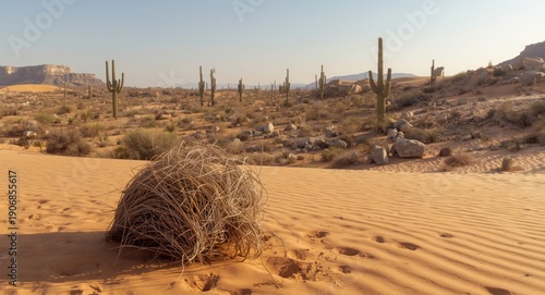 Dry desert background showi...