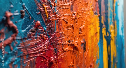 close focus on vivid abstra...