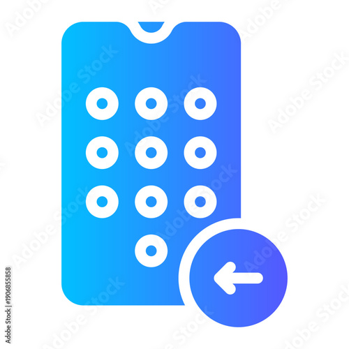 left arrow gradient icon