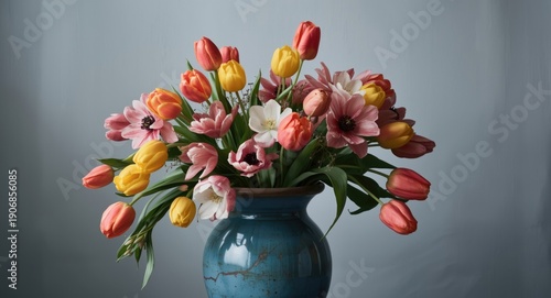Bright spring floral compos...