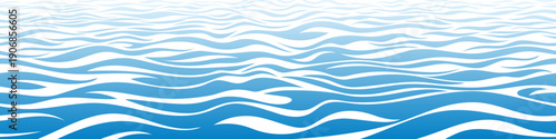 Ripples and water waves, seamless border sea surface, vector natural background, banner