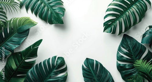 Exotic leafy tropical plant...