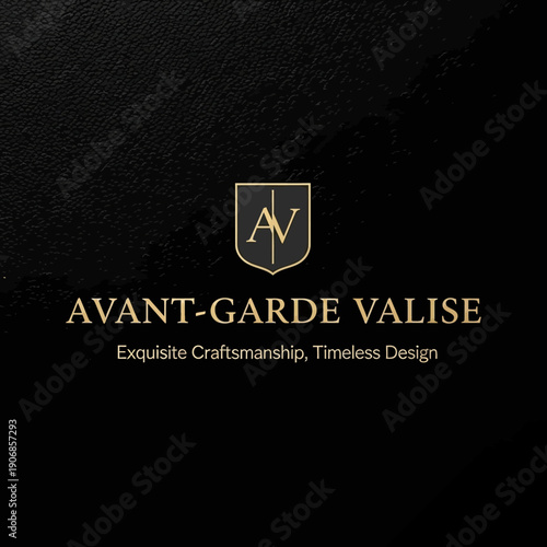 Luxury Avant Garde Valise Logo Design Element.