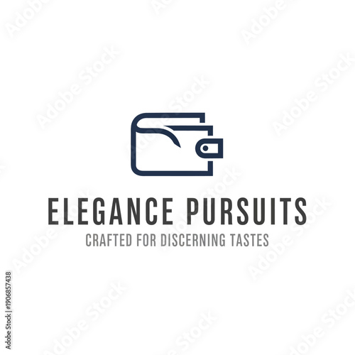 Simple Wallet Icon with Elegant Typography.