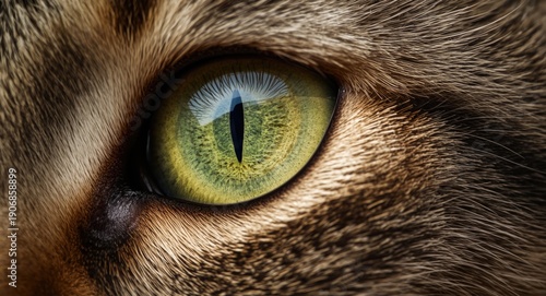 Close up of cat eye with br...