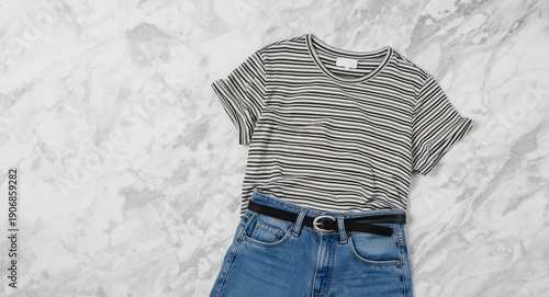 Casual style flat lay featu...