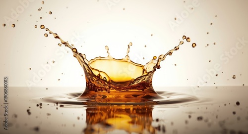 Glossy whiskey splash set o...