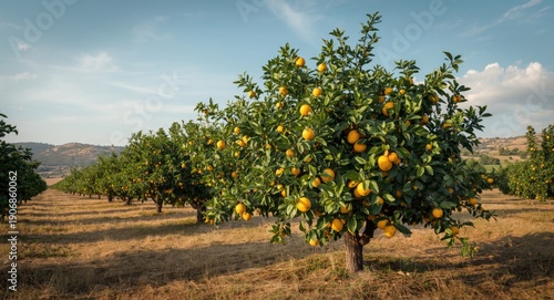 Lemon trees bearing mature ...