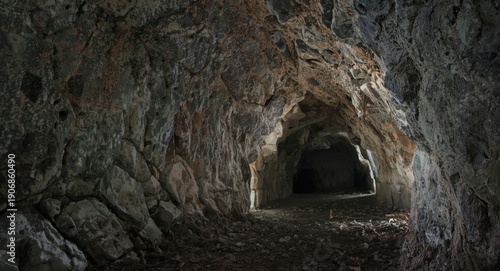Abandoned mineral tunnel sh...