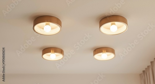 LED light bulbs housed in c...
