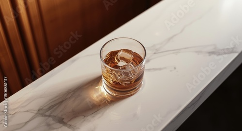 High angle shot of a whiske...