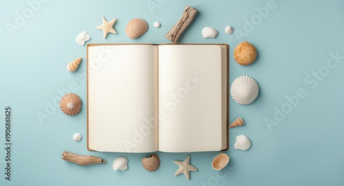 Blank page writing book wit...