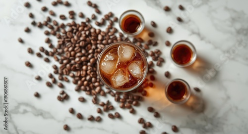 Cold brew iced coffee with ...