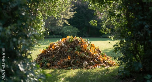 Accumulated outdoor waste o...