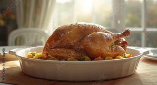 Delicious roasted turkey wi...