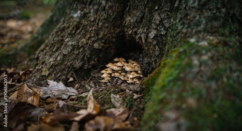 Focused image on small mush...