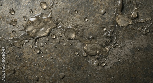 Falling water drops spreadi...