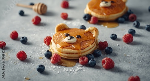 Charming bear designed panc...