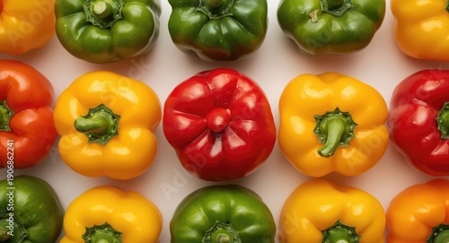 Green red and yellow bell p...
