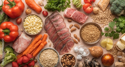 Low carb keto food selectio...