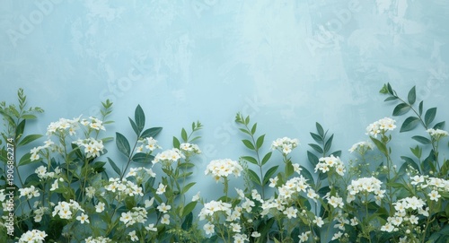 Blue floral background feat...