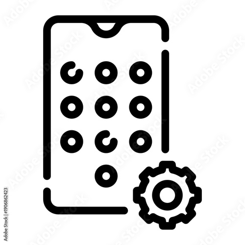 gear line icon