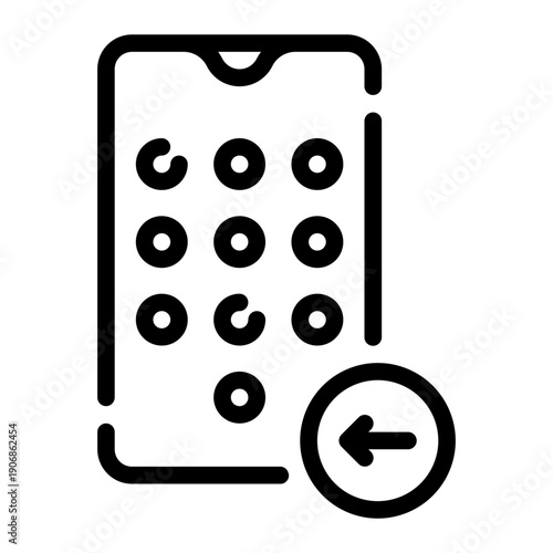 left arrow line icon